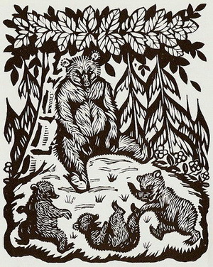 Иллюстрация к стиховторению А.С.Пушкина - Сказка о медведихе