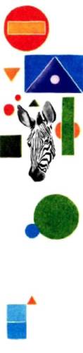 Голова зебры вместе с различными геометрическими фигурами